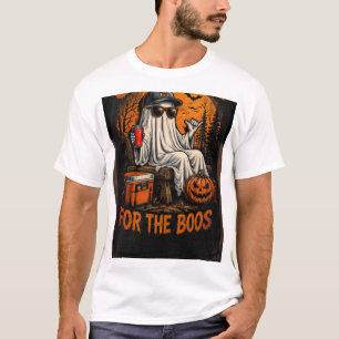 Nur Hier Für Das Buhen Lustiger Geist Halloween T-Shirt