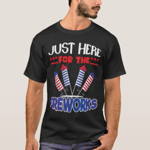 Nur hier für das Feuerwerk lustiges T-Shirt für Pa