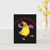 Nur hier für den Hähnchentanz. Karte (Gelbe Blume)