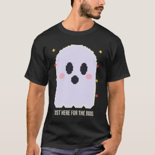 Nur Hier für die Buh Pixel-Geist Halloween T-Shirt
