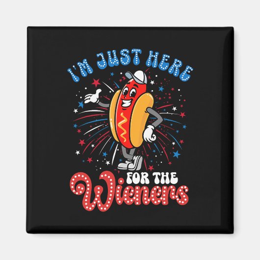 Nur hier für die Dackeln Firework Hot Dog 4. Magnet (Vorne)