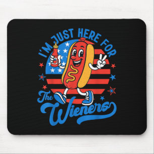 Nur Hier Für Die Hot Dog Würstchen 4. Juli Mousepad