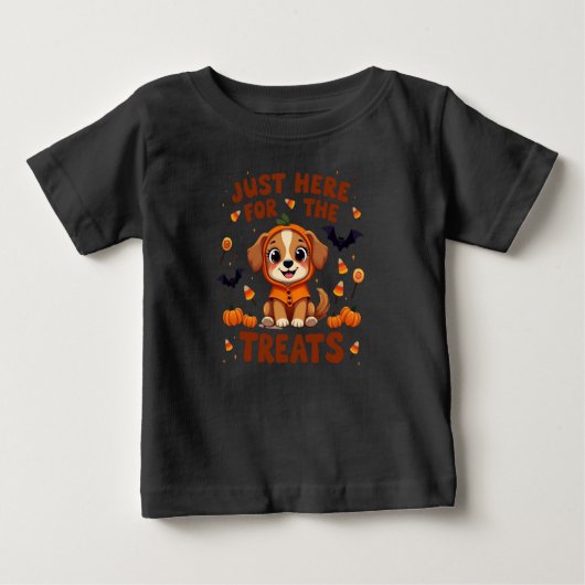 Nur hier für die Leckereien Halloween Baby T-shirt (Vorderseite)
