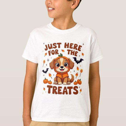 Nur hier für die Leckereien Halloween T-Shirt (Vorderseite)