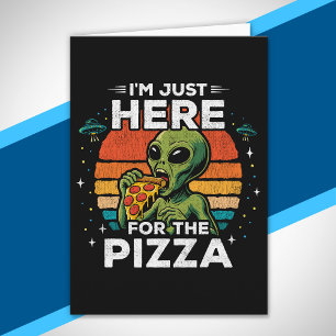 Nur hier für die Retro-Weltraum-Pizza lustiger Ali Karte