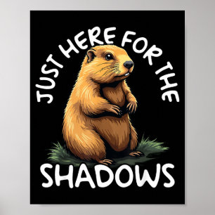 Nur Hier Für Die Schatten Lustiger Groundhog Day Poster