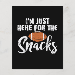 Nur Hier Für Die Snacks American Football Lustig Flyer