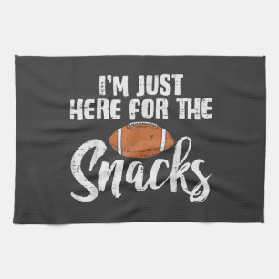 Nur Hier Für Die Snacks American Football Lustig Geschirrtuch