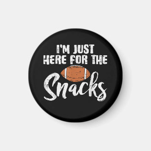 Nur Hier Für Die Snacks American Football Lustig Magnet