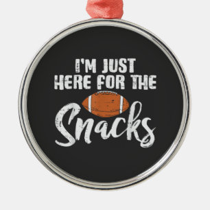 Nur Hier Für Die Snacks American Football Lustig Ornament Aus Metall