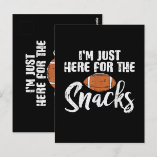 Nur hier für die Snacks American Football Lustig Postkarte