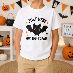 Nur hier für die Süßigkeiten Süße Fledermaus Kinde T-Shirt