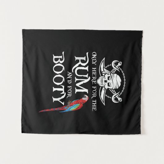 Nur hier Pirate und Hintern Wandteppich (Vorderseite (Horizontal))