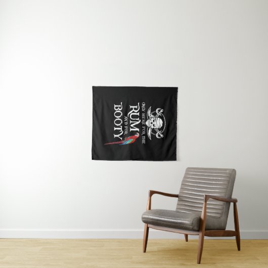 Nur    hier Pirate und Hintern Wandteppich (Beispiel (Horizontal))