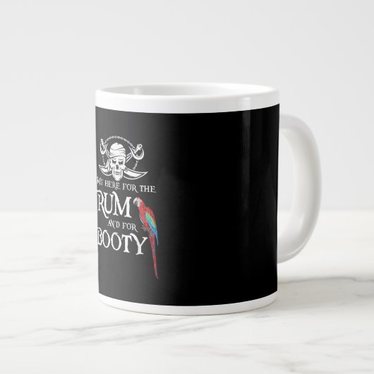 Nur hier Rum und Hintern Pirate & Parrot Pirate Jumbo-Tasse (Vorderseite Rechts)