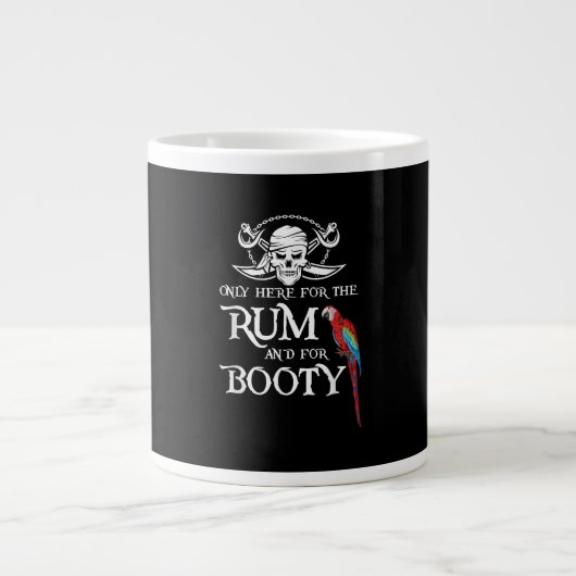Nur hier Rum und Hintern Pirate & Parrot Pirate Jumbo-Tasse (Vorderseite)