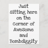 Nur hier sitzen postkarte (Vorderseite)