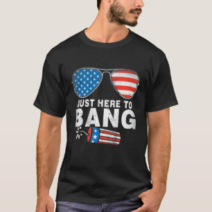 Nur hier, um Feuerwerk 4. Juli zu knallen Jungs Ki T-Shirt