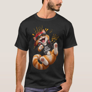 Nur Hier um zu Lachen – Lustige Katze T-Shirt