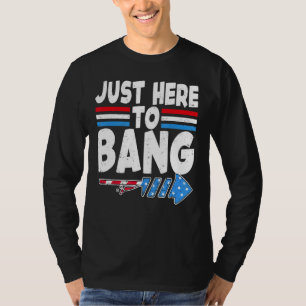 Nur hier zu knallen Feuerwerk amerikanische Flagge T-Shirt