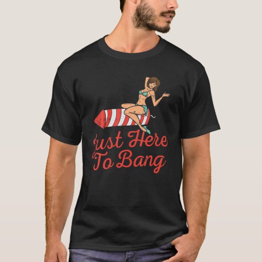 Nur hier zu knallen Feuerwerk Funny 4. Juli Männer T-Shirt (Vorderseite)