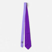 Nur Hintergrundfarbe - violett lila + Monogramm Krawatte (Rückseite)