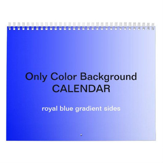 Nur Hintergrundkalender Farbe - Royal Blue Kalender (Titelbild)