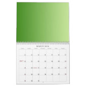 Nur Hintergrundkalender für die Farbe - Grüne Kant Kalender (Mär 2026)
