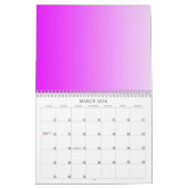 Nur Hintergrundkalender für die Farbe - rosa Farbv Kalender (Mär 2026)