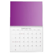 Nur Hintergrundkalender für Farben - Magenta-Farbv Kalender (Feb 2027)