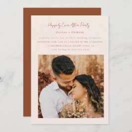 Nur Hochzeit von Minimalistisch-Chic-Empfang Einladung