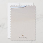 Nur Hochzeitsempfang am Ocean Beach Starfish Einladung (Rückseite)