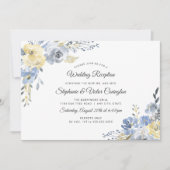 Nur Hochzeitsempfang mit blühenden Blumen Einladung (Vorderseite)