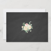 Nur Hochzeitsempfang mit rustikalem Blütenlicht Einladung (Rückseite)