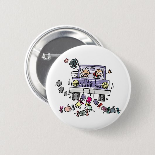 Nur Hochzeitsfeier mit Verheiratung Button (Vorne & Hinten)