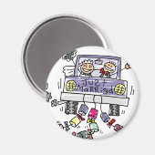 Nur Hochzeitsfeier mit Verheiratung Magnet (Vorderseite/Rückseite)