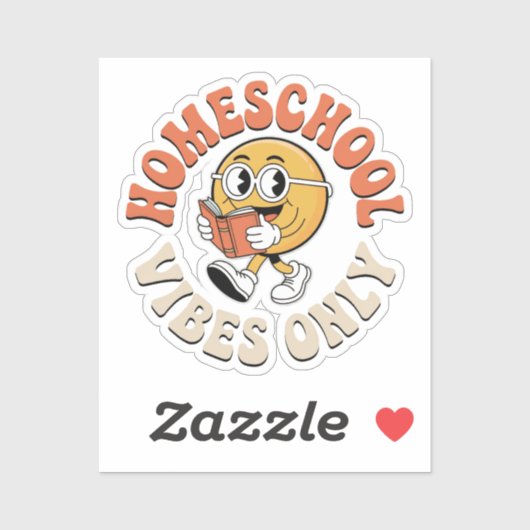 Nur Homeschool Vibes Aufkleber (Blatt)