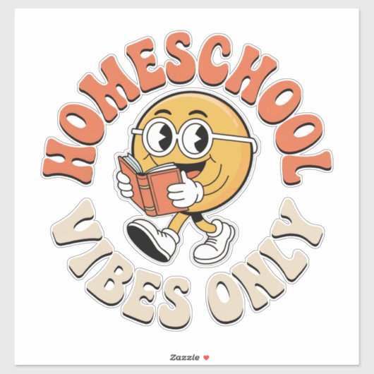 Nur Homeschool Vibes Aufkleber (Blatt)