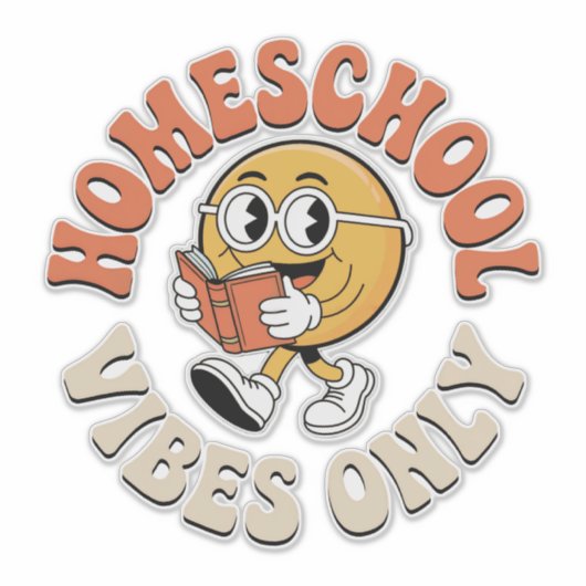 Nur Homeschool Vibes Aufkleber (Vorderseite)