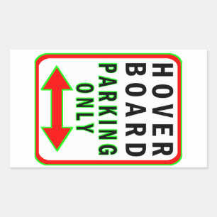 Nur Hoverboard-Parkplätze Rechteckiger Aufkleber
