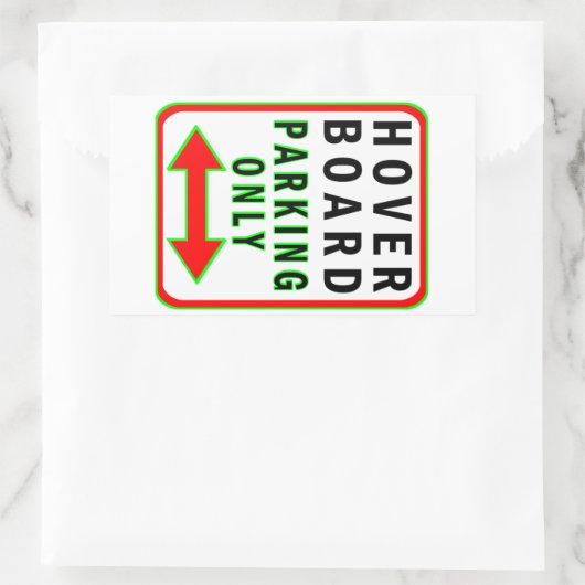 Nur Hoverboard-Parkplätze Rechteckiger Aufkleber (Tasche)