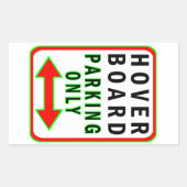 Nur Hoverboard-Parkplätze Rechteckiger Aufkleber (Vorderseite)