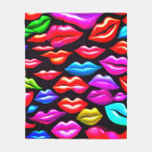 Nur Hübsche Lippen Fleecedecke (Vorderseite)