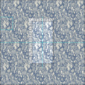 nur Hühner klassische blaue Perle Stoff (Kachel)