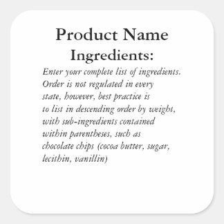 Nur Hütte-Gesetz-Aufkleber Quadratischer Aufkleber