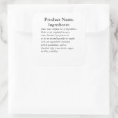 Nur Hütte-Gesetz-Aufkleber Quadratischer Aufkleber (Tasche)