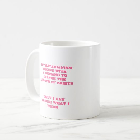 Nur ich entscheide Tasse (Vorderseite Links)