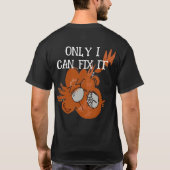 Nur ich kann es Orange Clown Pocket Design reparie T-Shirt (Rückseite)