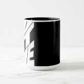 Nur ich schwarz-weiß Typografie-Design Tasse (Zentrum)