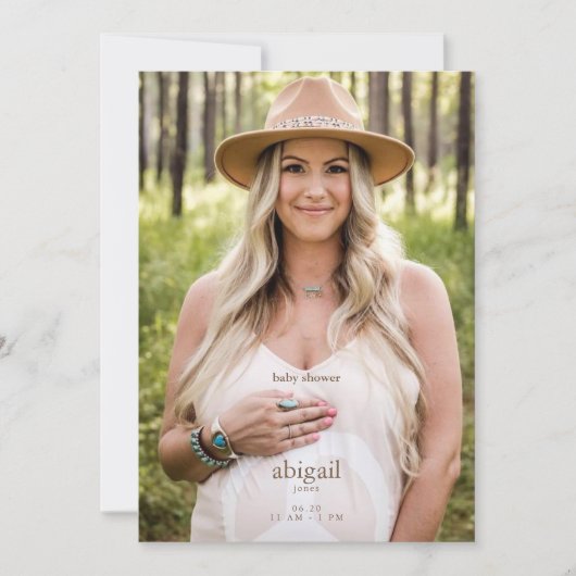 Nur ich und mein kleines, einfaches Foto neutrales Einladung (Vorderseite)